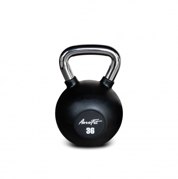 Aerofit AFBK36 гиря обрезиненная с хромированной рукояткой 36 кг.