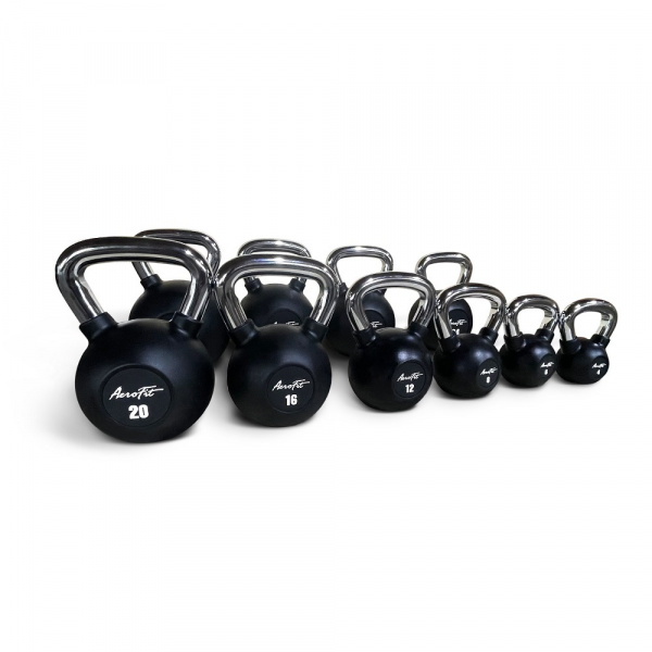 Aerofit AFBK24 гиря обрезиненная с хромированной рукояткой 24 кг.